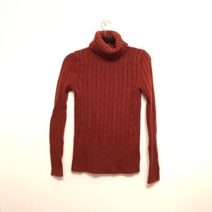 J.Crew Dark Red Cashmere Turtleneck